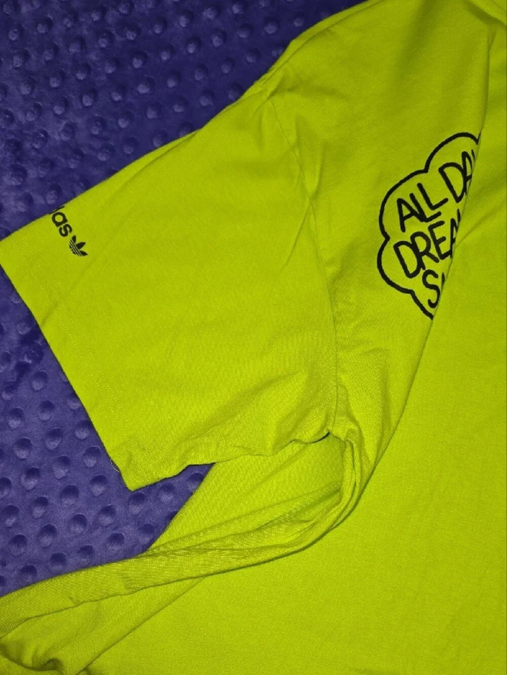 adidas Neon Lime Graphic Tee with Black Logo